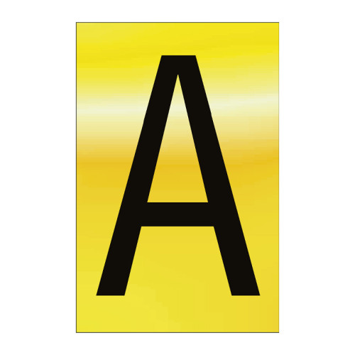 Character 'A' - Polished Gold Effect - 50mm
