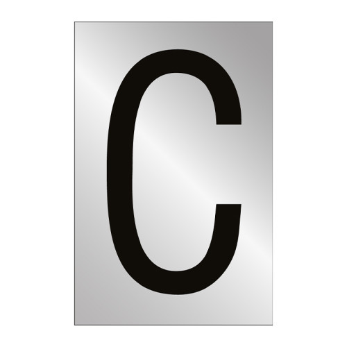 Character 'C' - Polished Chrome Effect - 50mm