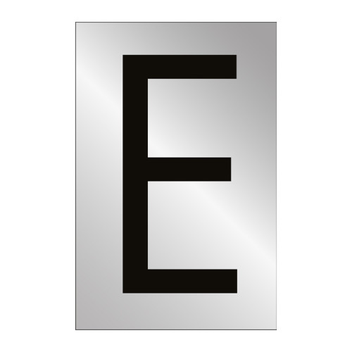 Character 'E' - Polished Chrome Effect - 50mm
