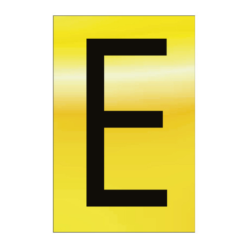 Character 'E' - Polished Gold Effect - 50mm