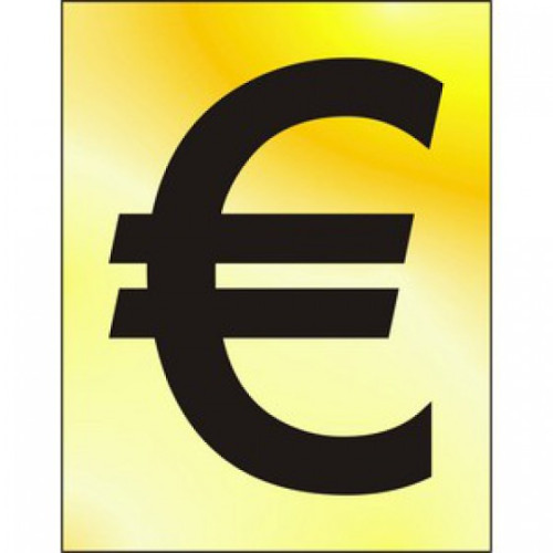 Character 'â‚¬' - Polished Gold Effect - 50mm