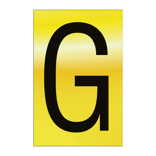 Character 'G' - Polished Gold Effect - 50mm
