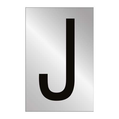Character 'J' - Polished Chrome Effect - 50mm