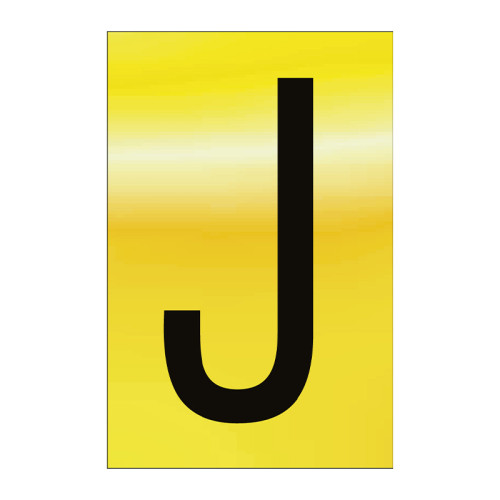 Character 'J' - Polished Gold Effect - 50mm