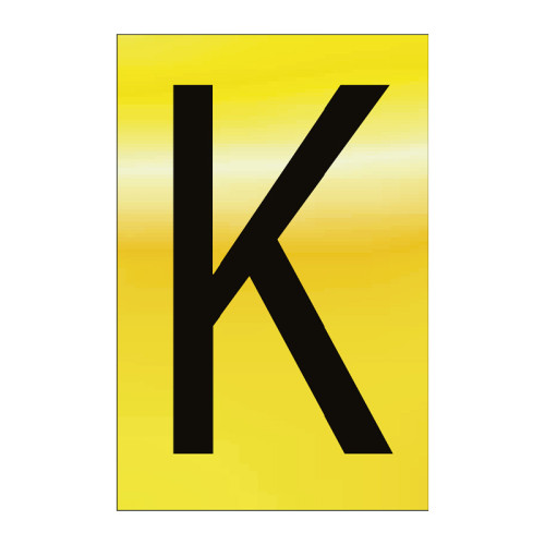 Character 'K' - Polished Gold Effect - 50mm