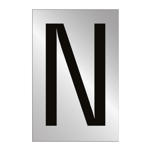 Character 'N' - Polished Chrome Effect - 50mm