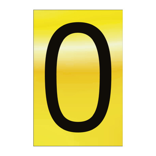 Character 'O' - Polished Gold Effect - 50mm