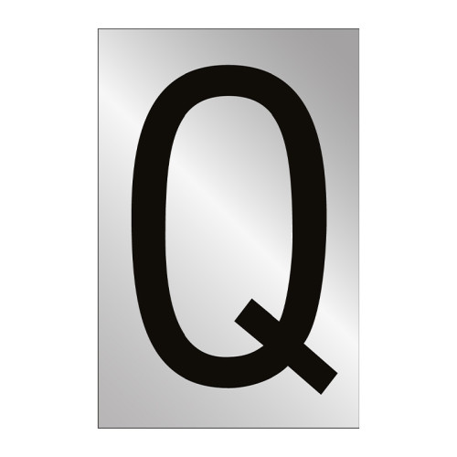 Character 'Q' - Polished Chrome Effect - 50mm