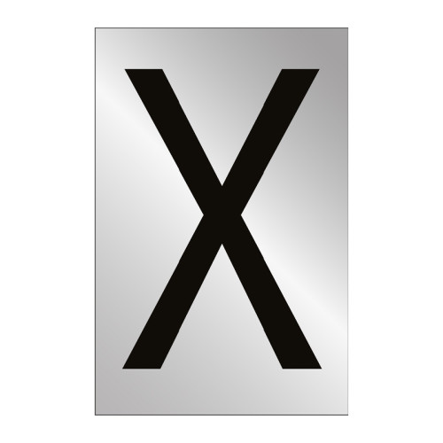 Character 'X' - Polished Chrome Effect - 50mm
