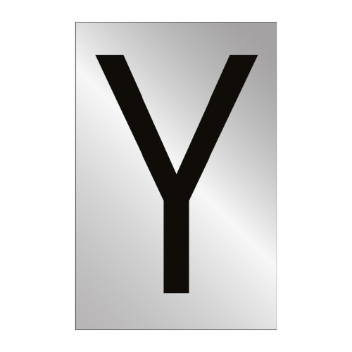 Character 'Y' - Polished Chrome Effect - 50mm