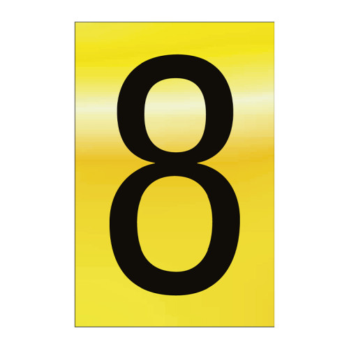 Character '8' - Polished Gold Effect - 75mm