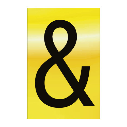 Character '&' - Polished Gold Effect - 75mm