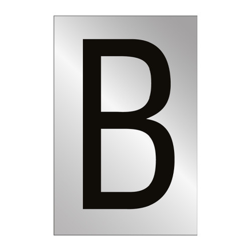 Character 'B' - Polished Chrome Effect - 75mm