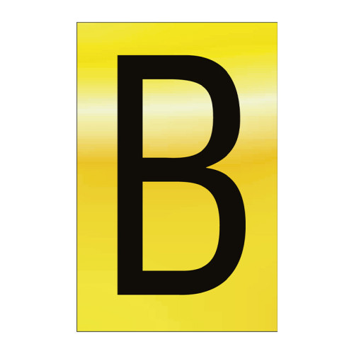 Character 'B' - Polished Gold Effect - 75mm