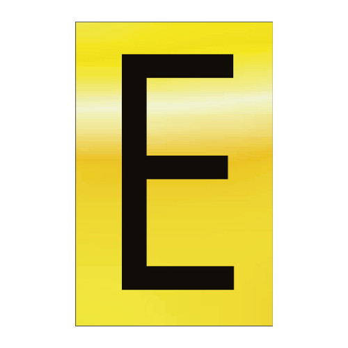Character 'E' - Polished Gold Effect - 75mm