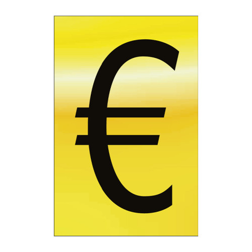 Character 'â‚¬' - Polished Gold Effect - 75mm