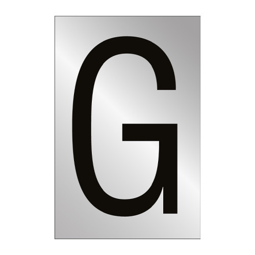 Character 'G' - Polished Chrome Effect - 75mm