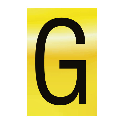 Character 'G' - Polished Gold Effect - 75mm