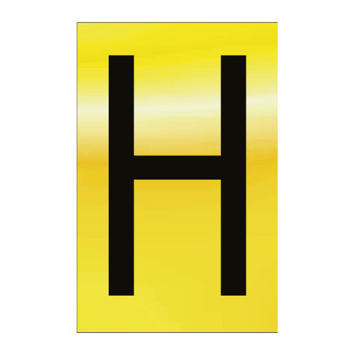 Character 'H' - Polished Gold Effect - 75mm