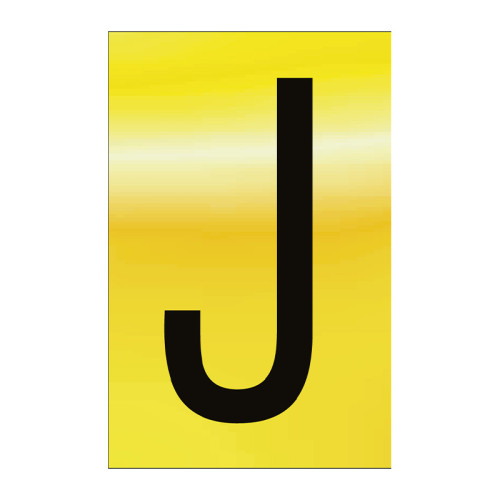 Character 'J' - Polished Gold Effect - 75mm