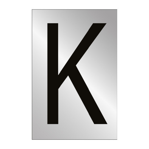 Character 'K' - Polished Chrome Effect - 75mm