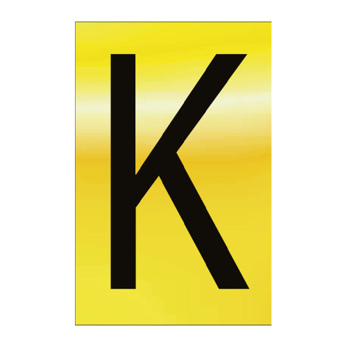 Character 'K' - Polished Gold Effect - 75mm