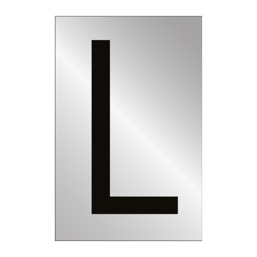 Character 'L' - Polished Chrome Effect - 75mm