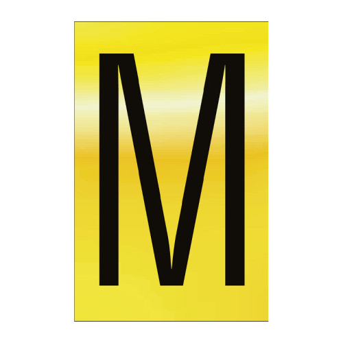 Character 'M' - Polished Gold Effect - 75mm