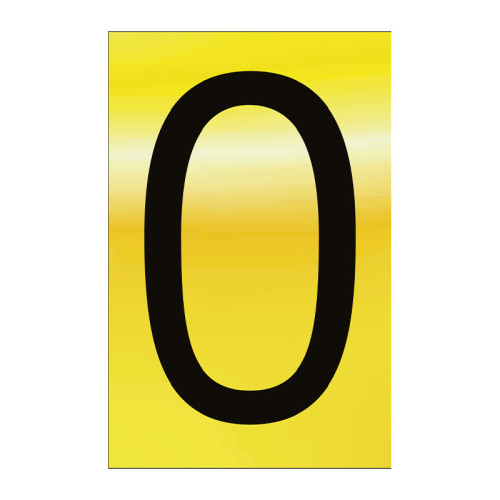 Character 'O' - Polished Gold Effect - 75mm