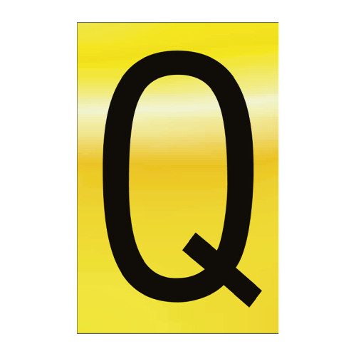 Character 'Q' - Polished Gold Effect - 75mm
