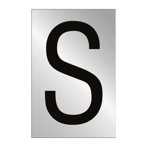 Character 'S' - Polished Chrome Effect - 75mm