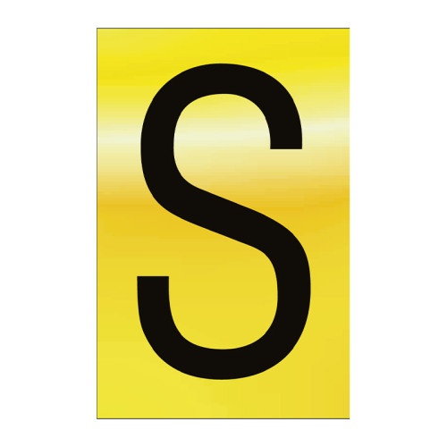 Character 'S' - Polished Gold Effect - 75mm