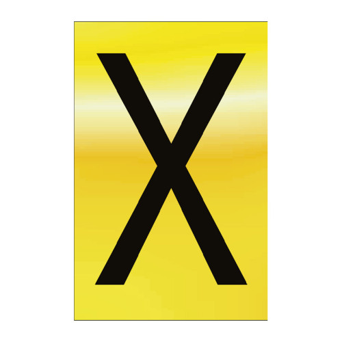 Character 'X' - Polished Gold Effect - 75mm
