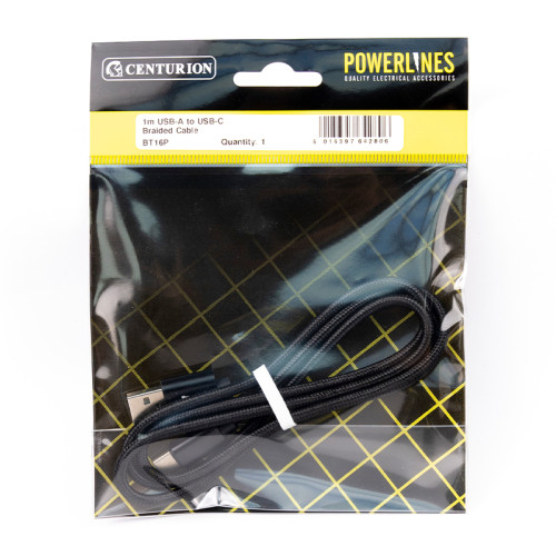 1M USB-A to USB-C Braided Cable