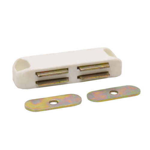 70mm White Twin Magnetic Catch