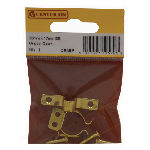 Gripper Catch, 26mm x 17mm, Brassed