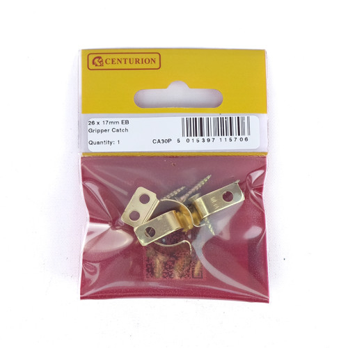 Gripper Catch, 26mm x 17mm, Brassed