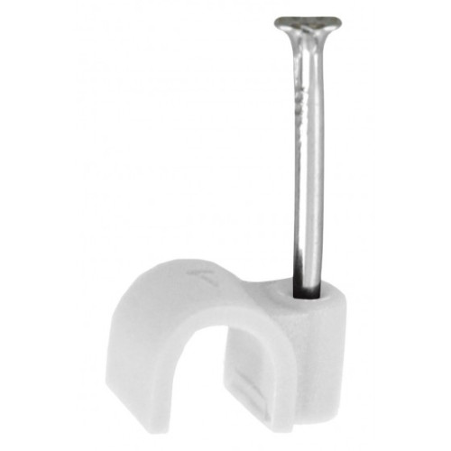 White Cable Clips 4mm