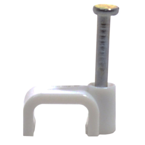 White T+E Cable Clips 1.00/1.5mm