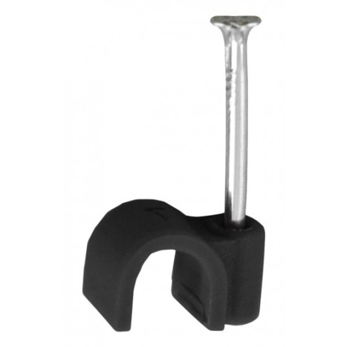 Black Cable Clips 7mm