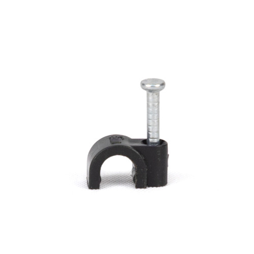 5mm Black Round Cable Clips
