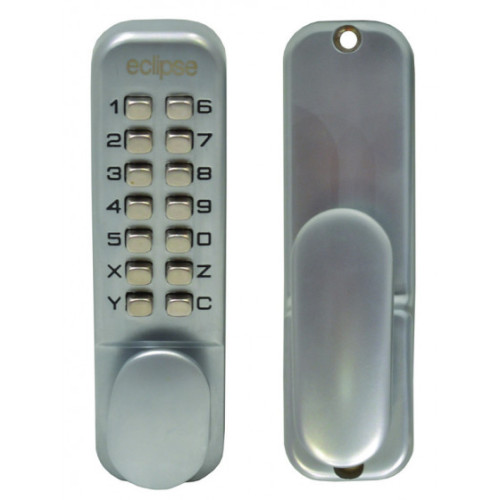 Easy Change Push Button Digital Lock, Satin Chrome, 172mm x 41mm
