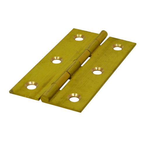 Solid Drawn Brass Butt Hinges, Self Colour, 51mm x 29mm