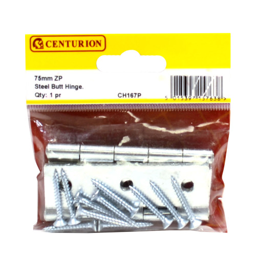 75mm ZP Steel Butt Hinge (1 pair)