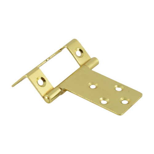 Single Cranked Steel Flush Hinges, Electro brassed, 51mm x 16mm