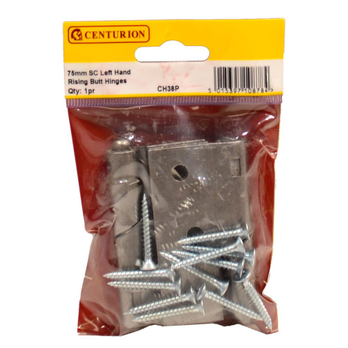 Steel Rising Butt Hinges, Left, Self Colour, 76mm