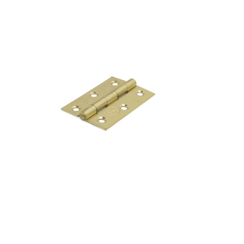 Steel Butt Hinges, Brass Plated, 76mm x 51mm