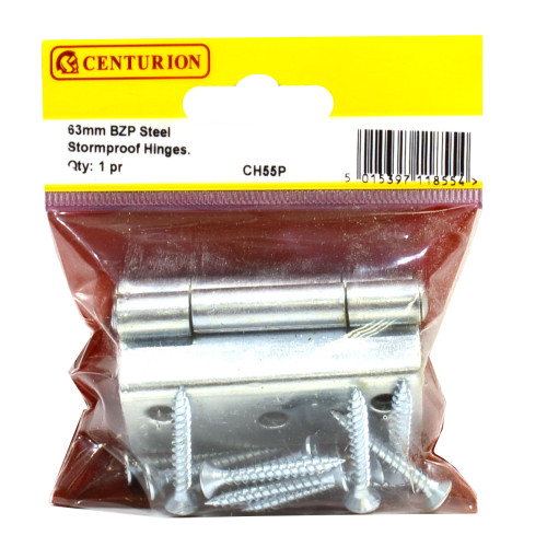 Steel Storm-proof Hinges, 65mm