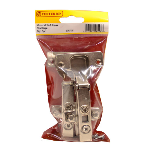 35mm NP Soft Close Clip On Sprung Conc Hinge 95 Deg (1 pair)