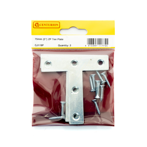 75mm (3") ZP Tee Plate (Pack of 2)